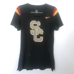 Nike Graphic USC Trojan Short Sleeve V-neck Tee